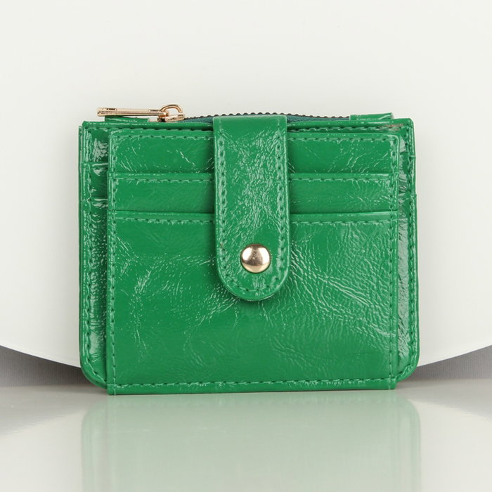 Zoozie Bags Billetera de Cuero con Soporte para Tarjetas, Verde, 11.5 x 9 cm
