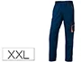 Deltaplus Pantalón de trabajo Panostyle Cintura Ajustable, 5 Bolsillos, Color Azul/Naranja, Talla XXL