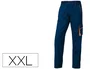Deltaplus Pantalón de trabajo Panostyle Cintura Ajustable, 5 Bolsillos, Color Azul/Naranja, Talla XXL