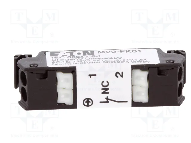 Eaton M22-FK01 Elemento de Contacto 180791 Flat Rear Eaton M22-FK01 Elemento de Contacto 180791 Flat Rear