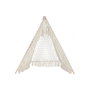 DKD Home Decor Tipi de Algodón y Mango con Macramé, Crudo