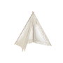DKD Home Decor Tipi de Algodón y Mango con Macramé, Crudo