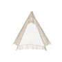 DKD Home Decor Tipi de Algodón y Mango con Macramé, Crudo