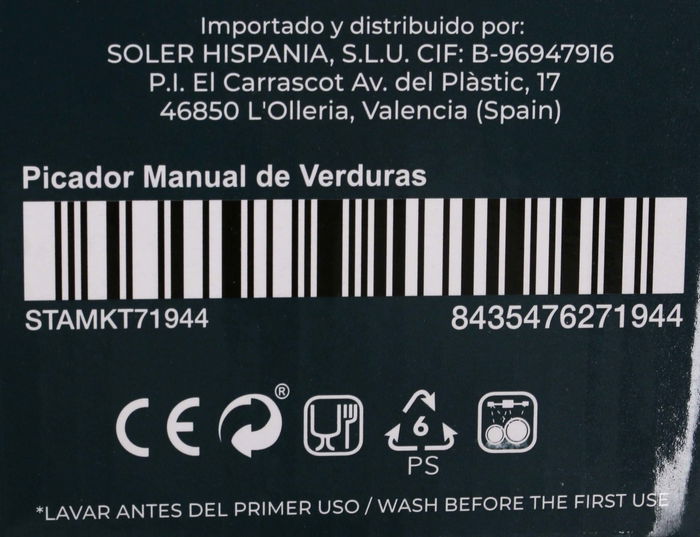 Santa Clara Picadora Manual 8.5 cm x 23 cm x 8.5 cm (3 Unidades)
