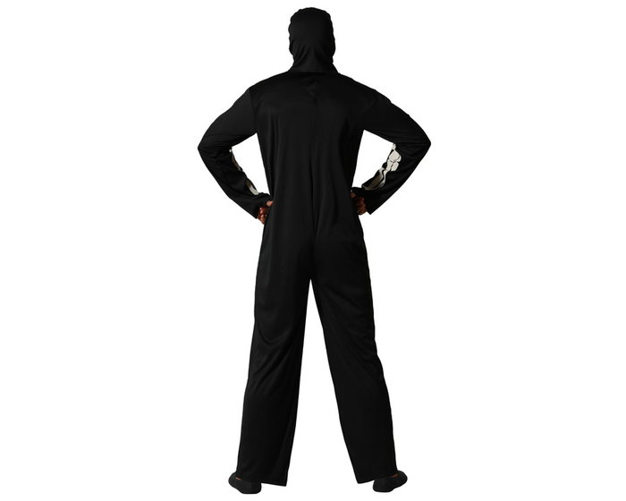 Disfraz Mono Brillante De Esqueleto Con Máscara Para Hombre Adulto XXL