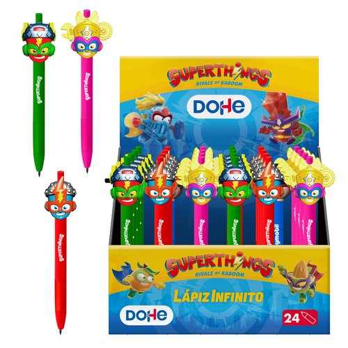 DOHE Lápiz Infinito Superthings Surtido de 24 unidades (3 modelos) DOHE Lápiz Infinito Superthings Surtido de 24 unidades (3 modelos)