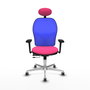 PIQUERAS Y CRESPO Silla de oficina Jorquera Rosa y Azul