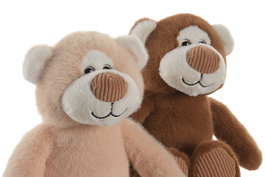 DKD Home Decor Peluche Oso Marron Crema 15 x 23 x 20 cm (6 Unidades)
