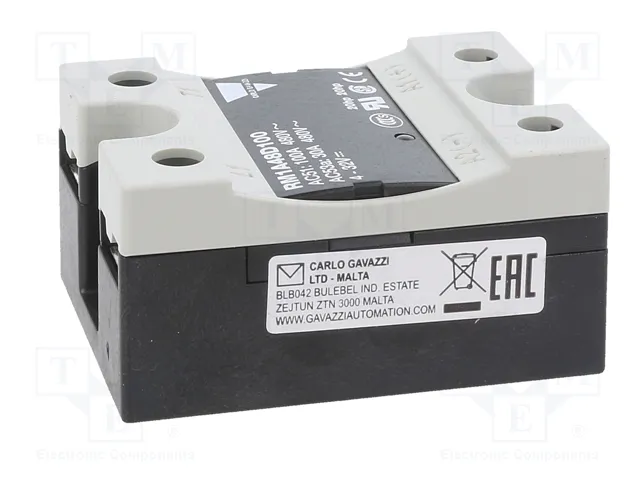 CARLO GAVAZZI RM1A48D100 Relé de semiconductor monofásico 100A 42-530VAC CARLO GAVAZZI RM1A48D100 Relé de semiconductor monofásico 100A 42-530VAC