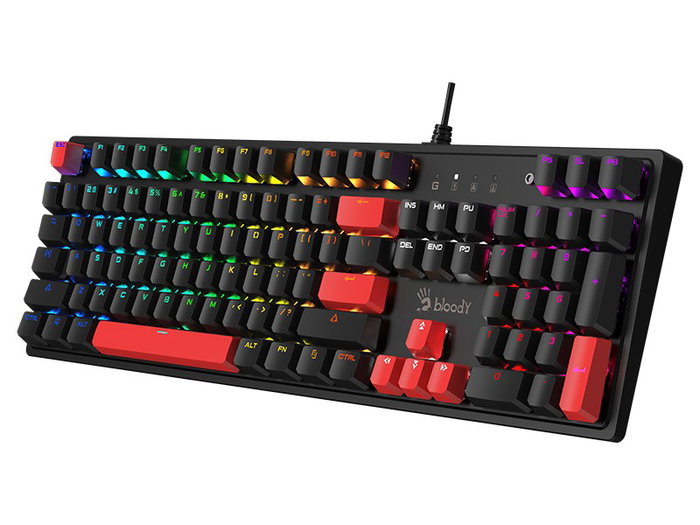 A4-Tech Bloody S520N Fire Black con interruptores BLMS Red Plus y RGB