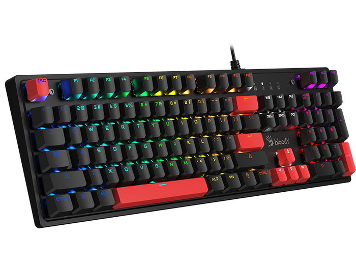 A4-Tech Bloody S520N Fire Black con interruptores BLMS Red Plus y RGB