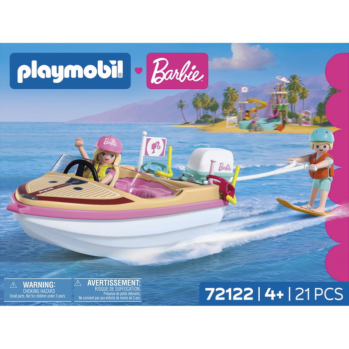 Playmobil Barbie Barco de Aventuras 72122 - Lancha rápida con wakeboard, juguete en español +4 años Playmobil Barbie Barco de Aventuras 72122 - Lancha rápida con wakeboard, juguete en español +4 años