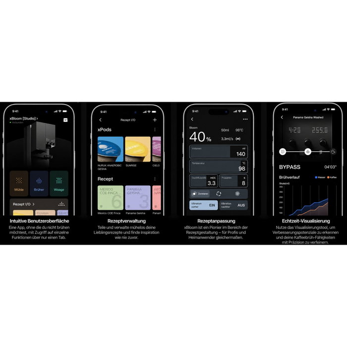 xBloom Studio Mint-Gold Cafetera de Precisión con Molinillo y Sistema de Té