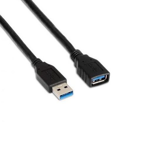 Aisens Cable Alargador USB 3.2 Gen 1, USB A Macho a USB A Hembra, 1m, Negro