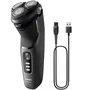 Philips S3343/13 Afeitadora Eléctrica Serie 3000 Wet & Dry con 27 Cuchillas PowerCut, Cabezales 5D Pivotantes y Batería para Afeitado en Seco y Húmedo