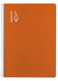 ESCOLOFI Bloc Montessori A4 Tapa Dura con Margen Naranja (Set de 5)