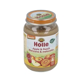 HOLLE Potito Manzana Y Melocoton 5 Meses 190g Demeter