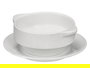 Vessia Consomé de Porcelana Blanco con Plato y Tazón, Capacidad 350 ml, Dimensiones Plato 17 x 17 x 2 cm (Set de 24)