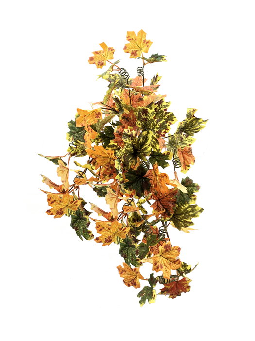 Oplante Planta Artificial Colgante Hoja de Arce Naranja, Decoración Floral en Tela de 65 cm de Alto, Complemento para Eventos y Hogar Oplante Planta Artificial Colgante Hoja de Arce Naranja, Decoración Floral en Tela de 65 cm de Alto, Complemento para Eventos y Hogar