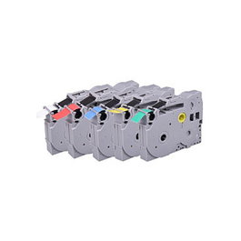 G&G Pack de 5 cintas de etiquetas de 12 mm para Brother TZe