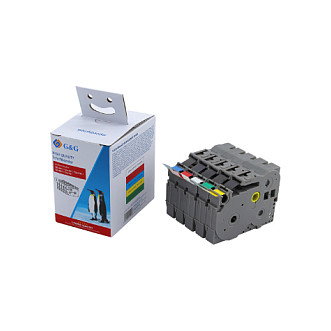 G&G Pack de 5 cintas de etiquetas de 12 mm para Brother TZe