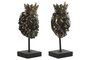 DKD Home Decor Figura de Resina León y Leona, Pack de 2