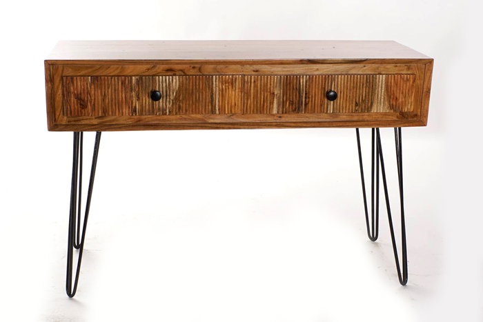 DKD Home Decor Consola de Acacia y Metal Marrón