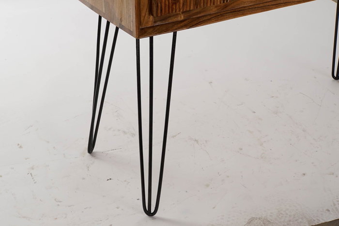 DKD Home Decor Consola de Acacia y Metal Marrón