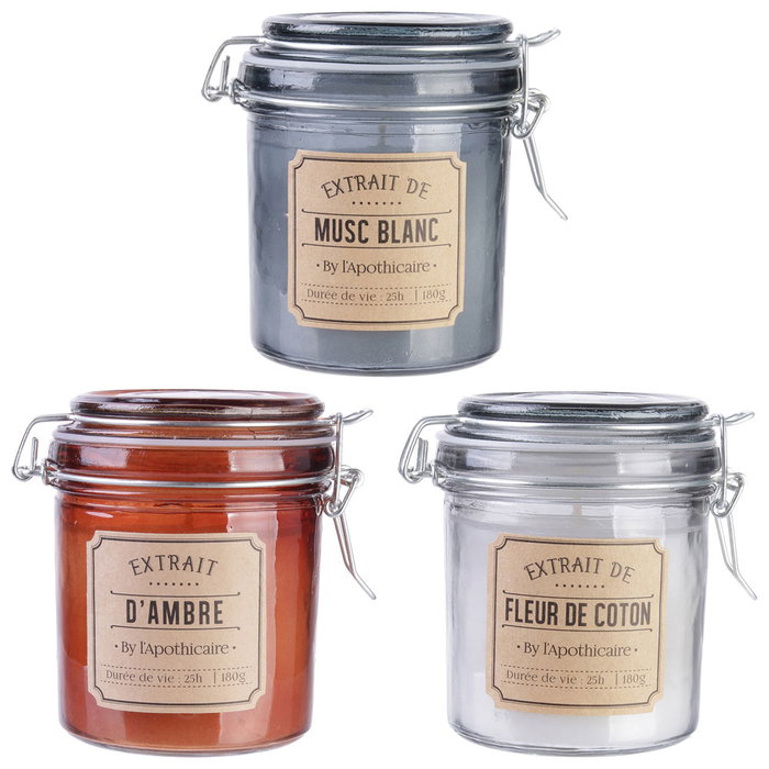 Home Deco Factory Tarro con Vela Apothicaire
