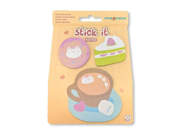 Imaginovo Bloc Notas Adhesivas Foodies Café 20 Hojas Tamaños Surtidos