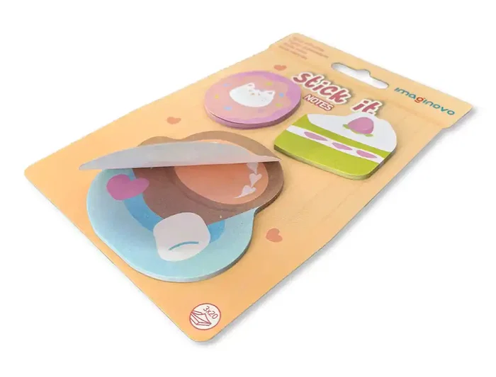 Imaginovo Bloc Notas Adhesivas Foodies Café 20 Hojas Tamaños Surtidos