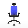 PIQUERAS Y CRESPO Silla de oficina Motilla con mecanismo Sincro, Azul y Negro