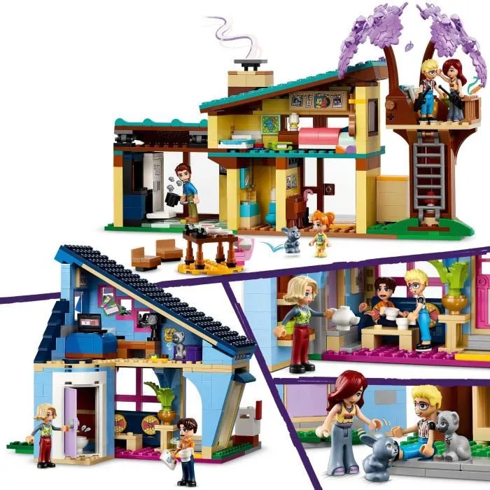 LEGO 42620 Friends Casas Familiares de Olly y Paisley, Muñeca de Juguete con Figuras y Accesorios LEGO 42620 Friends Casas Familiares de Olly y Paisley, Muñeca de Juguete con Figuras y Accesorios