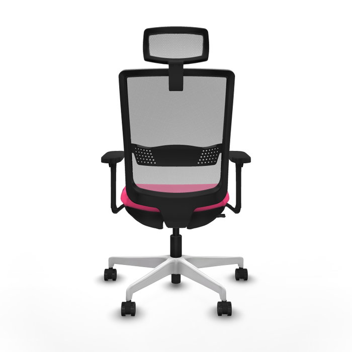 PIQUERAS Y CRESPO Silla de oficina Haches Rosa y Gris con mecanismo Sincro/Traslack PIQUERAS Y CRESPO Silla de oficina Haches Rosa y Gris con mecanismo Sincro/Traslack