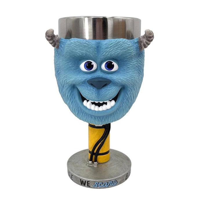 Enesco Copa Decorativa Monsters S.A. 25 Aniversario con Sulley y Mike, Interior Acero Inoxidable, Edición Coleccionable para Fans Disney Pixar