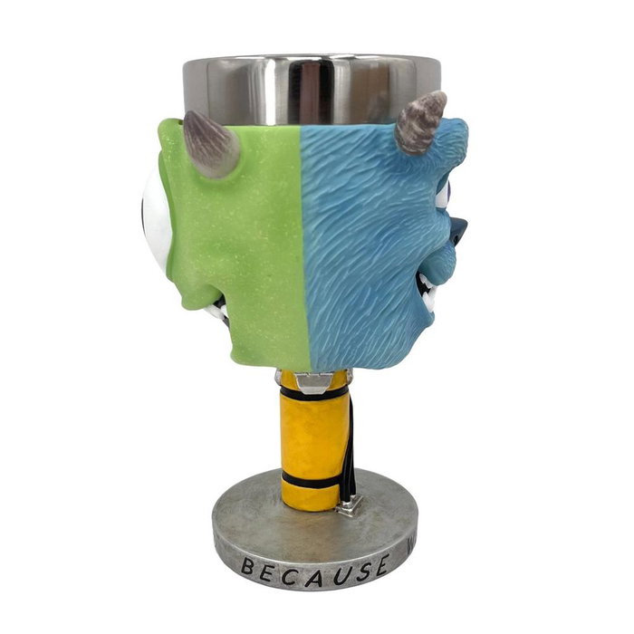 Enesco Copa Decorativa Monsters S.A. 25 Aniversario con Sulley y Mike, Interior Acero Inoxidable, Edición Coleccionable para Fans Disney Pixar