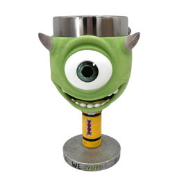 Enesco Copa Decorativa Monsters S.A. 25 Aniversario con Sulley y Mike, Interior Acero Inoxidable, Edición Coleccionable para Fans Disney Pixar