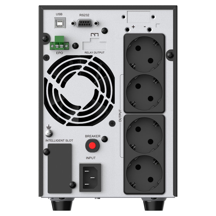 Conceptronic ZEUS52ES2K UPS de doble conversión en línea, 2 kVA, 1800 W, 4 salidas Schuko