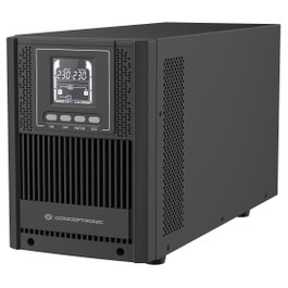 Conceptronic ZEUS52ES2K UPS de doble conversión en línea, 2 kVA, 1800 W, 4 salidas Schuko