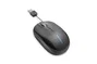 Kensington Pro Fit Ratón Óptico Ambidextro con Cable Retráctil USB, Negro