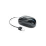 Kensington Pro Fit Ratón Óptico Ambidextro con Cable Retráctil USB, Negro