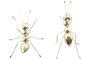 DKD Home Decor Figura de Hormiga en Resina y Metal Dorado, Surtido de 2