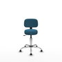 PIQUERAS Y CRESPO Silla Llanos giratoria verde petróleo con base cromada