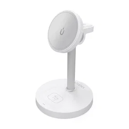AISENS Cargador Inalámbrico 3 en 1 15W USB-C para Móvil, Apple Watch y Auriculares con Estuche, Blanco