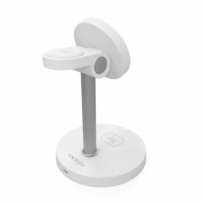 AISENS Cargador Inalámbrico 3 en 1 15W USB-C Blanco ASCH-15W3WC065-W