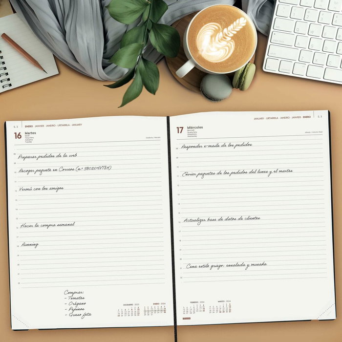 Finocam agenda anual dynamic mara y12 1dp 210x270mm azul 2024