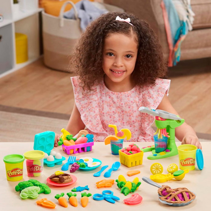 Play-Doh Set Actividades Mercado De Granjeros F7396 Plastilina para Niños +3 Años