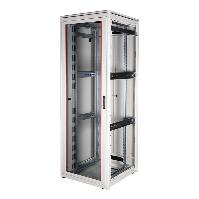 ROLINE 26.21.0070 Bastidor de Red Rack 19 Pulgadas 47U, 800x800 mm, Gris, 600 kg Capacidad, 2276 mm Alto, con Puertas de Vidrio
