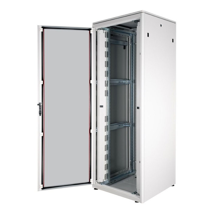 ROLINE 26.21.0070 Bastidor de Red Rack 19 Pulgadas 47U, 800x800 mm, Gris, 600 kg Capacidad, 2276 mm Alto, con Puertas de Vidrio