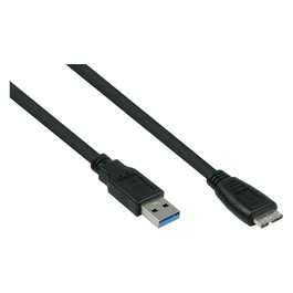 Kabelmeister Cable USB 3.0 Tipo A a Micro B, 1m, Negro
